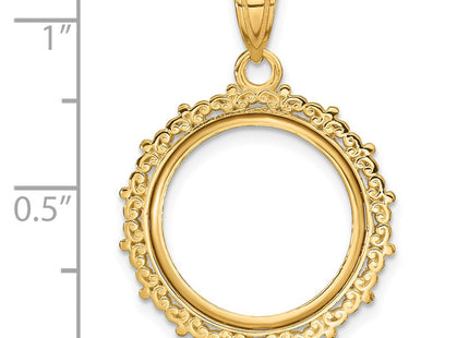 14K gold pendant, further view