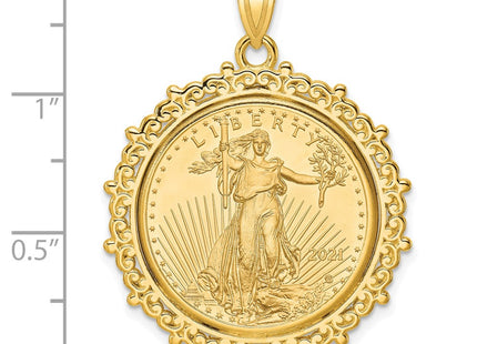 14K gold pendant, alternate view
