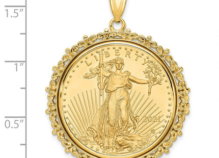 14K gold pendant, alternate view