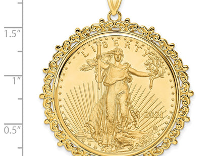 14K gold pendant, alternate view