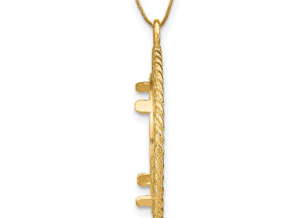 14K gold heart pendant, alternate view