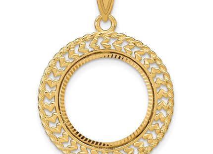 14K gold heart pendant