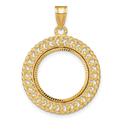14K gold heart pendant