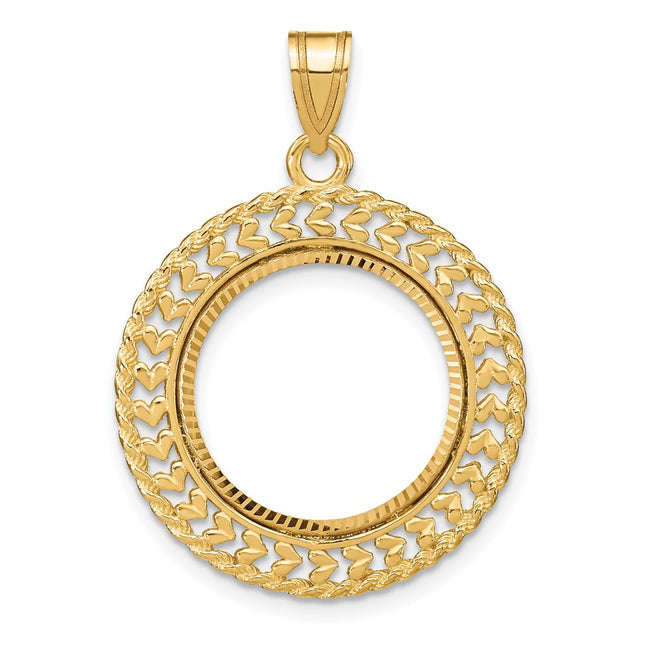 14K gold heart pendant