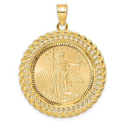 14K yellow gold heart pendant
