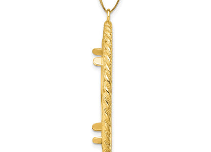 14K gold heart pendant, alternate view