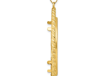 14K gold heart pendant, alternate view