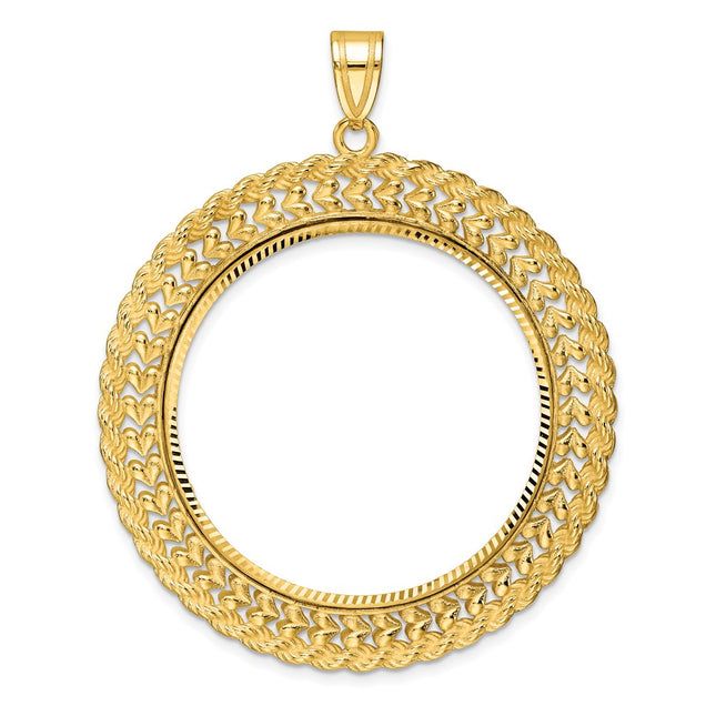 14K gold heart pendant