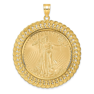 14K yellow gold heart pendant