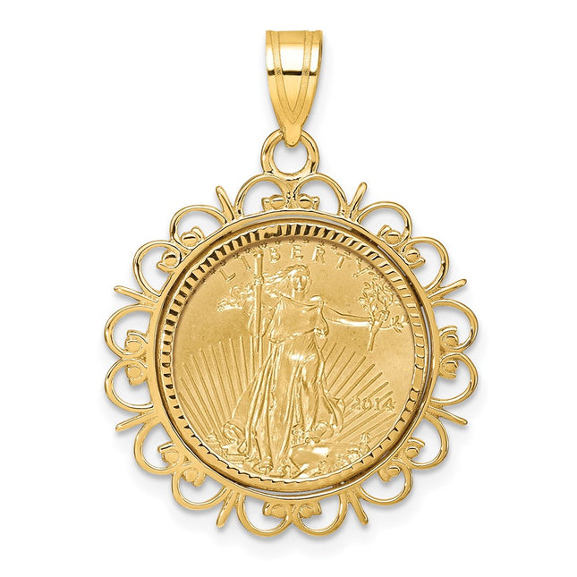 14k Yellow Gold Pendants Style C8190D - Classique Jewelry Inc.