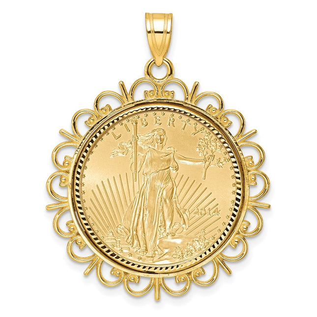 14k Yellow Gold Pendants Style C8190D - Classique Jewelry Inc.
