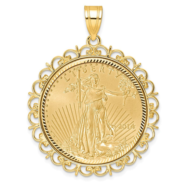 14k Yellow Gold Pendants Style C8190D - Classique Jewelry Inc.
