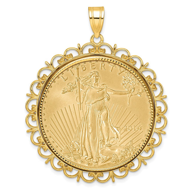 14k Yellow Gold Pendants Style C8190D - Classique Jewelry Inc.
