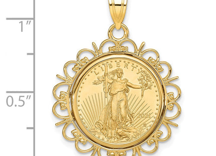 14K gold pendant, alternate view