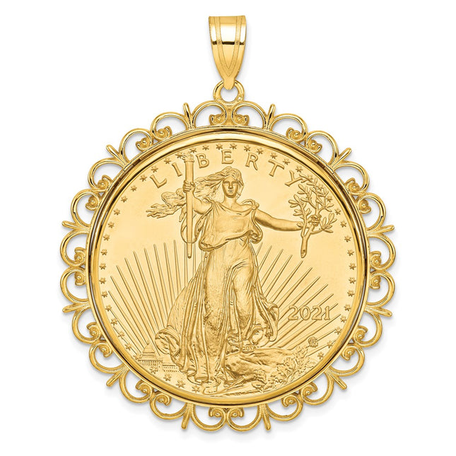 14k Yellow Gold Pendants Style C8190 - Classique Jewelry Inc.