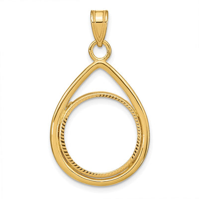 14K gold teardrop pendant