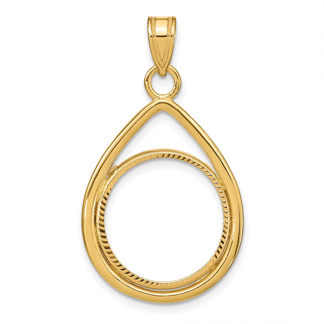 14k Yellow Gold Pendants Style C8191D - Classique Jewelry Inc.