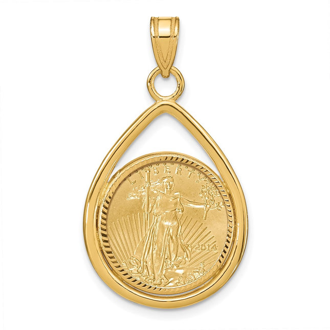 14k Yellow Gold Pendants Style C8191D - Classique Jewelry Inc.