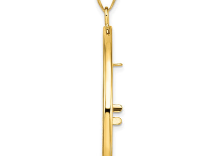 14K gold teardrop pendant, alternate view