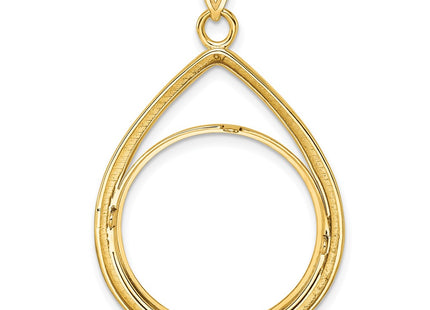 14K gold teardrop pendant, another view