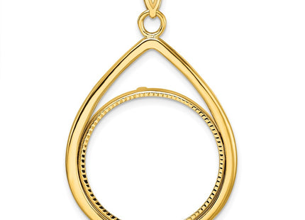 14K gold teardrop pendant