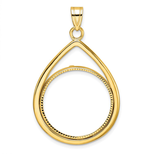 14K gold teardrop pendant