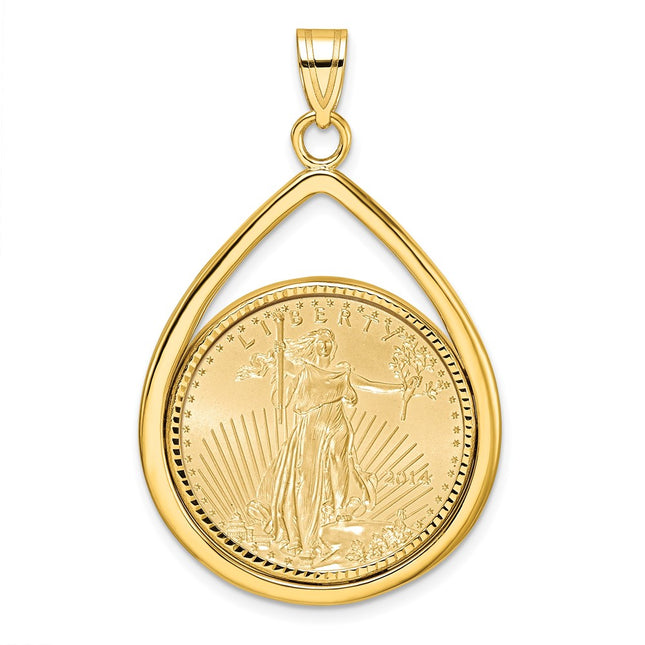 14k Yellow Gold Pendants Style C8191D - Classique Jewelry Inc.