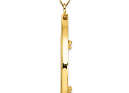 14K gold teardrop pendant, alternate view