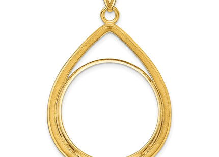 14K gold teardrop pendant, another view