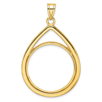 14K gold teardrop pendant