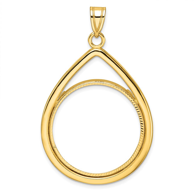 14K gold teardrop pendant