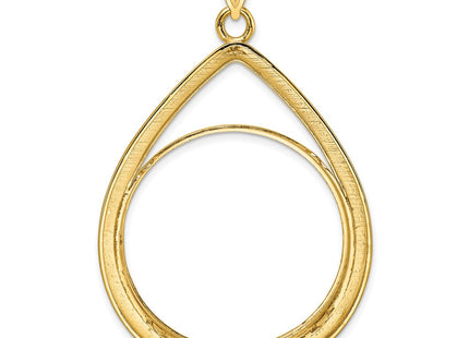 14K gold teardrop pendant, alternate view