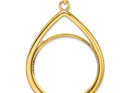 14K gold teardrop pendant