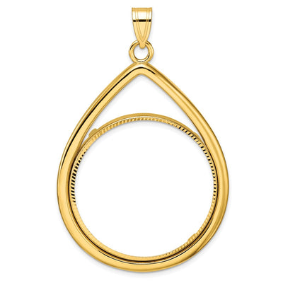 14K gold teardrop pendant