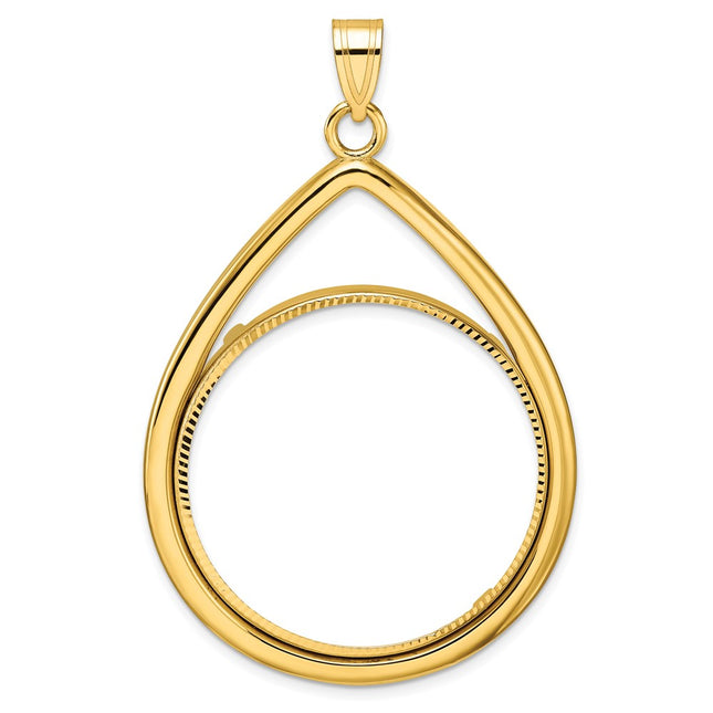 14K gold teardrop pendant