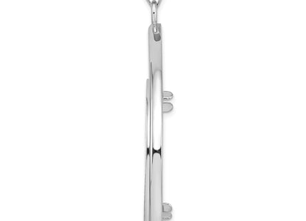14K white gold teardrop pendant, alternate view