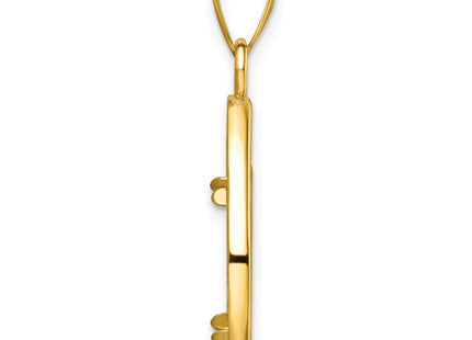 14K gold teardrop pendant, alternate view