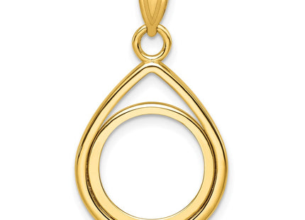 14K gold teardrop pendant