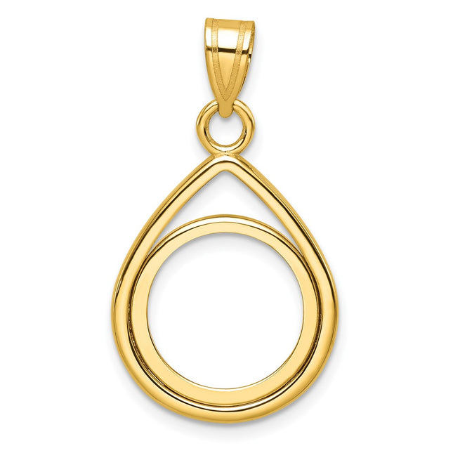 14K gold teardrop pendant