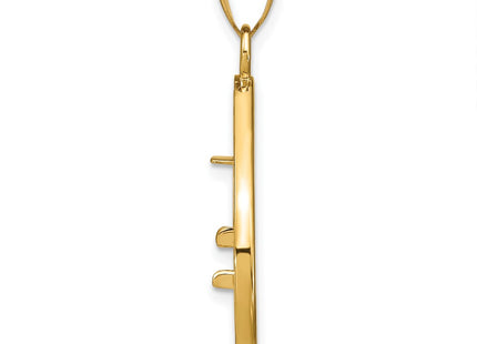 14K gold teardrop pendant, alternate view
