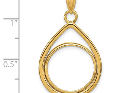 14K gold teardrop pendant, further view