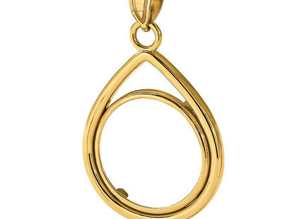 14K gold teardrop pendant, additional view