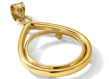 14K gold teardrop pendant