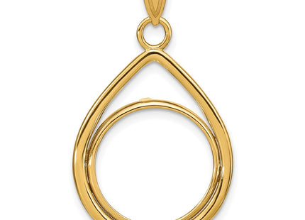 14K gold teardrop pendant