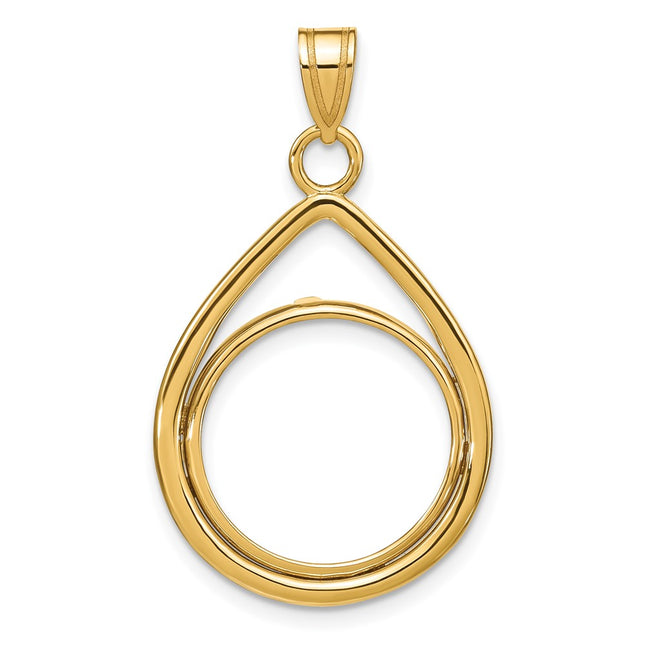 14K gold teardrop pendant