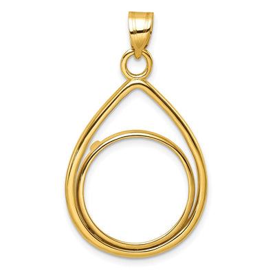14K gold teardrop pendant