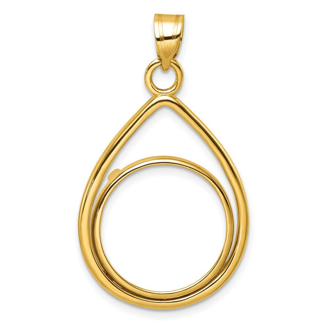 14K gold teardrop pendant