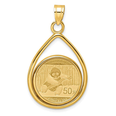 14K gold teardrop pendant