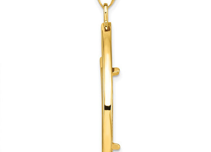 14K gold teardrop pendant, alternate view