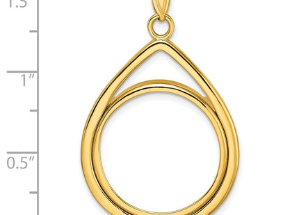 14K gold teardrop pendant, further view